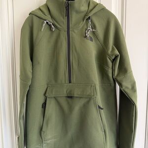 The North Face Olive Green Half-Zip Hoodie XS